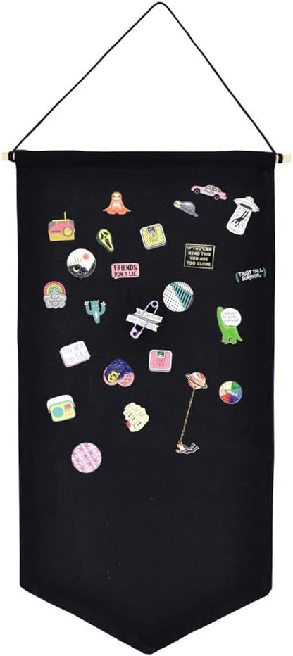 Wall Hanging Brooch Jewelry Storage Case Canvas Display Stand Enamel Pin - Image 2