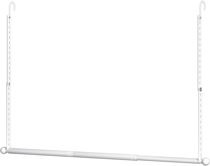 SUTINE Closet Rods for Hanging Clothes, Adjustable Metal Closet Extender by SUTINE