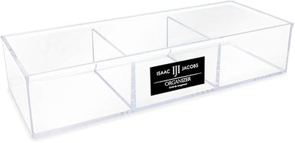 Isaac Jacobs Large 3-Compartment Acrylic Stackable Organizer, Craft Supplies by IsaacJacobs