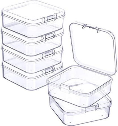 Jetec 6 Pieces Mini Plastic Clear Beads Storage Containers Box by Jetec