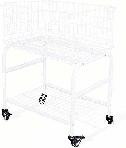 31" tall hennze one layer rolling wire laundry basket, easy moved wire laundry by HENNZE