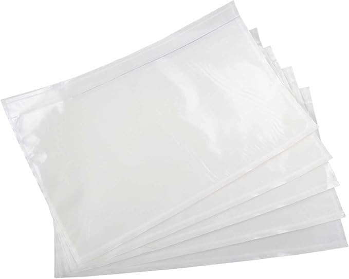 7.5" x 5.5" Packing List Pouches, 100 Pack Shipping Label Envelopes Clear by TAPSIN