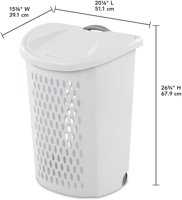Wheeled Laundry Hamper with Handle - Image 5