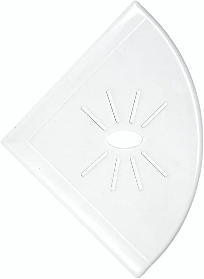 Tenedos Resin Decor 8 Inches Corner Shower Shelf – White Flatback 9x9 Wall - Image 5