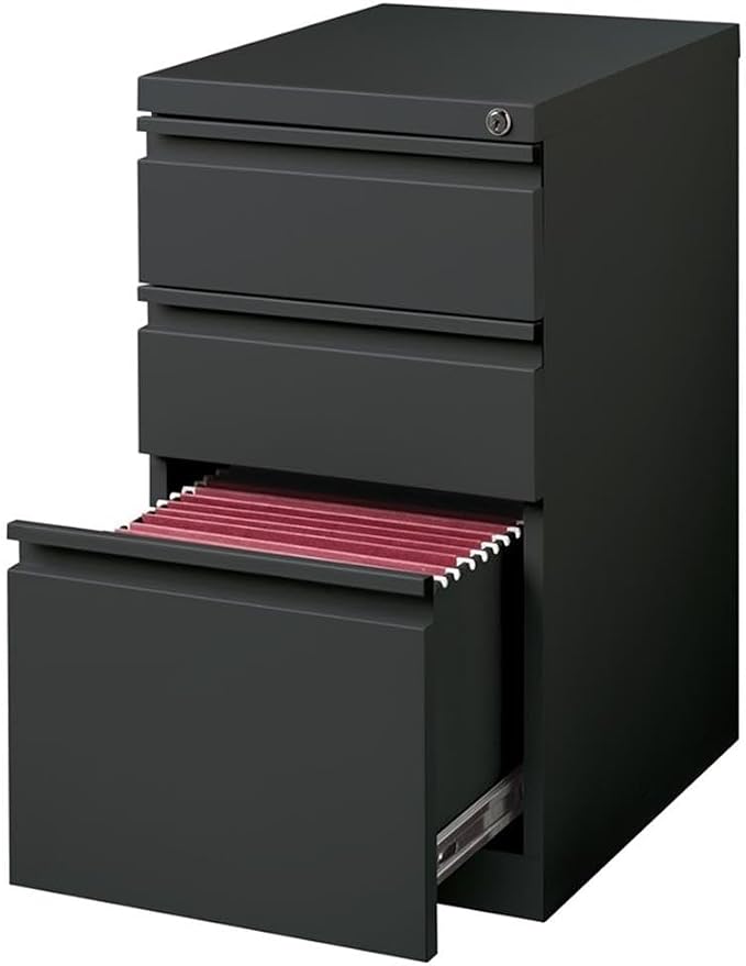 Hirsh HL10000 Series Metal Mobile Pedestal File Cabinet - Image 3