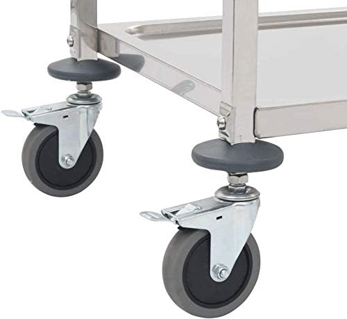 tonchean Stainless Steel Utility Cart 400 lbs Capacity 3 Tier Restaurant Carts - Image 4