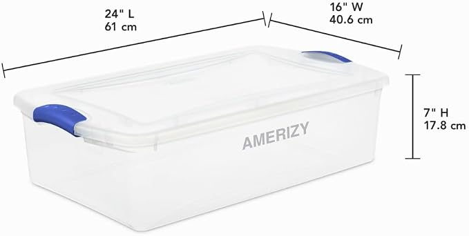 32 Quart Underbed Plastic Storage Bin - Image 3