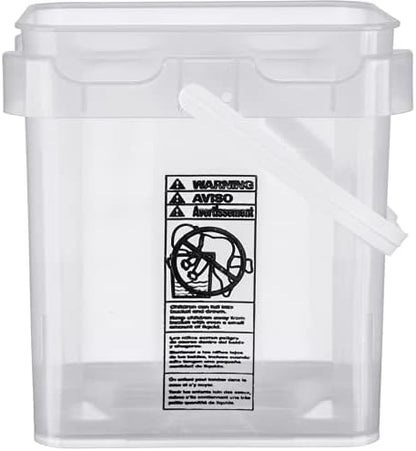 House Naturals 4 Gallon Food Grade Plastic Square clear bucket pail - Image 2