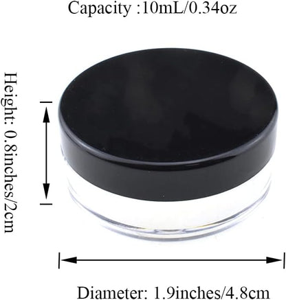 HAHIYO 4pcs 10ml/0.34oz Plastic Empty Travel Compact Case Makeup Cosmetic Jar - Image 2