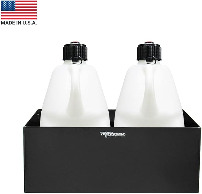 Pit Posse 430 Double Aluminum Utility Fuel Jug Holder Rack Fits Two 5 Gallon - Image 2