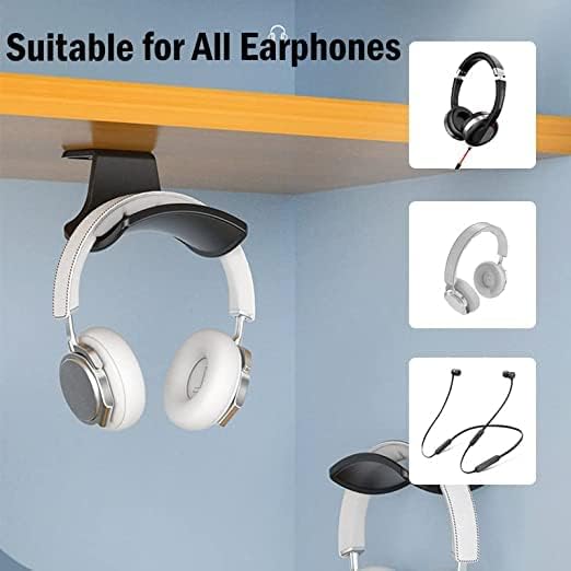 2-Pack Headphone Stand Hanger Wall Hooks, Save Space Headset Stand Holder - Image 4