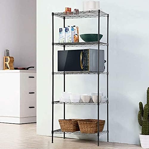 PayLessHere | 5-Tier Wire Shelf | 24"x14"x60" | Black | Heavy-Duty Storage - Image 2
