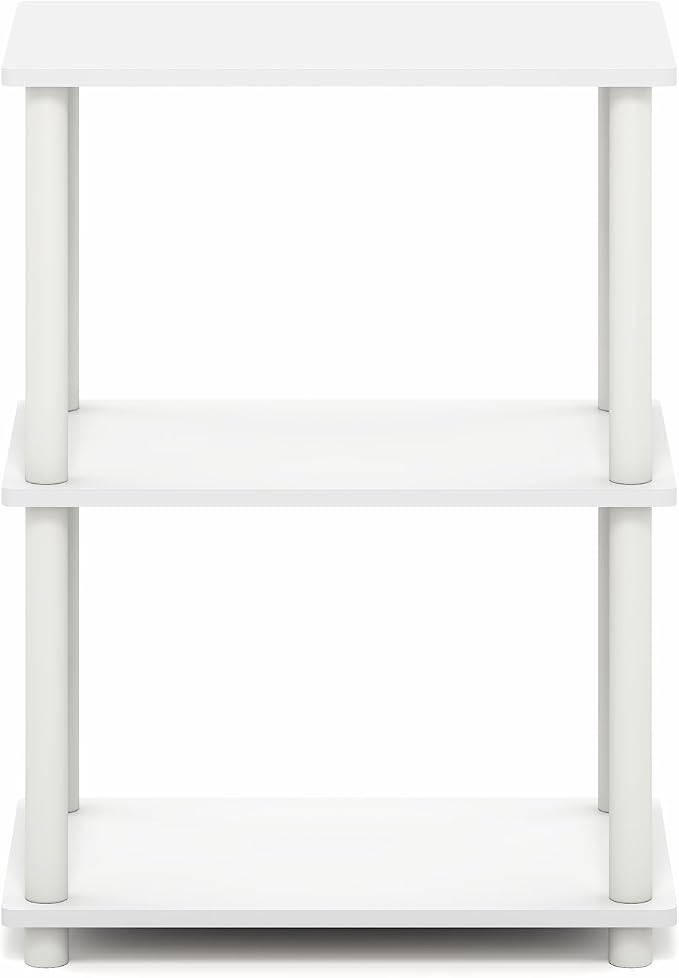 Furinno Turn-N-Tube Storage Shelves, 3-Tier Book Shelf, Corner Shelf, Toolless - Image 4