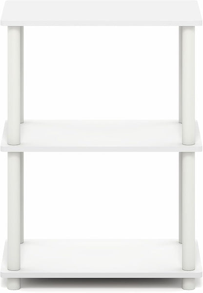 Furinno Turn-N-Tube Storage Shelves, 3-Tier Book Shelf, Corner Shelf, Toolless - Image 4