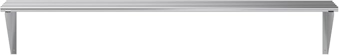 AmGood 14 in. x 60 in. NSF Stainless Steel Tubular Wall Shelf | Heavy-Duty - Image 4