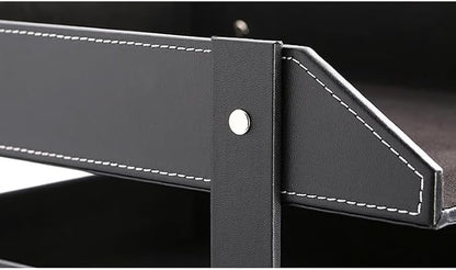 KINGFOM Letter Tray, Leather Paper Organizer Tray, Wooden Desk File Holder - Image 8