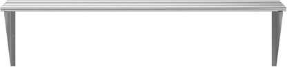 AmGood 18 in. x 60 in. NSF Stainless Steel Tubular Wall Shelf | Heavy-Duty - Image 4