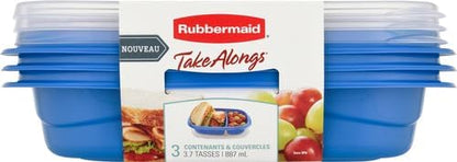 Rubbermaid TakeAlongs Sandwich Food Storage Containers, 3.7 Cup, Colors may vary - Image 3