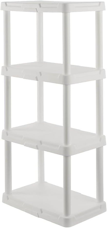 CENTREX 4-Tier Light Duty Plastic Storage Shelves, 50lbs/shelf | Plastic by Unknown