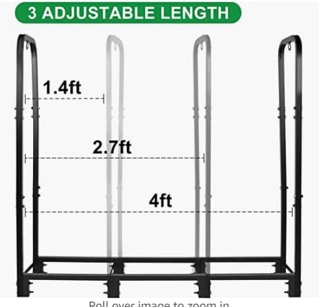 Firewood Rack Stand 4ft Heavy Duty Logs Holder - Image 7