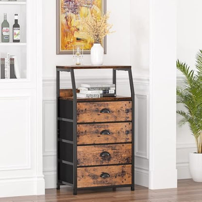 Furnulem Tall Night Stand, Bedside Table - Image 8