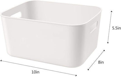 Set Of 6 Plastic Storage Bins, 11×8.6×5.5" Versatile Kitchen Pantry - Image 7