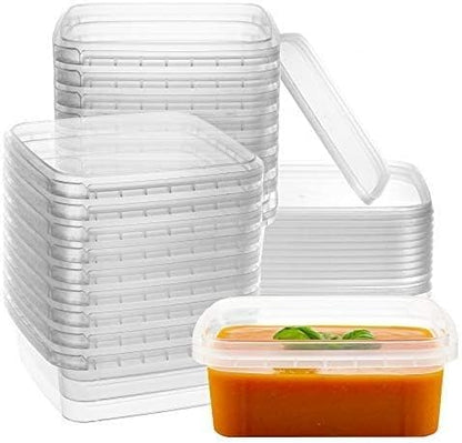NYHI 8 oz 20 Pack Square Clear Deli Containers - Image 2
