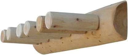 6-Place Log Ski Rack Wall Mount, Indoor Ski Storage Rack - Image 8