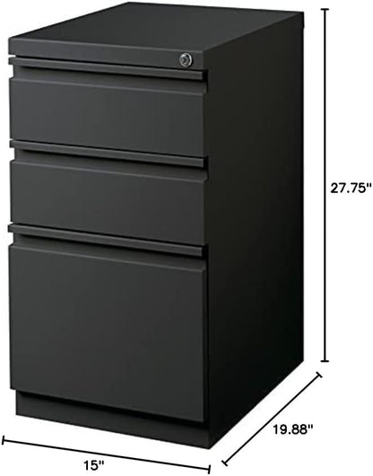 Hirsh HL10000 Series Metal Mobile Pedestal File Cabinet - Image 2