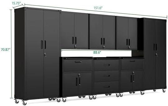 Garage Cabinet System | Heavy Duty Steel All-in-One Modular Garage Cabinet Set - Image 2