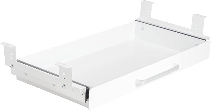 Under Desk Drawer Organizer 21" White Upgrade by OSteedWares