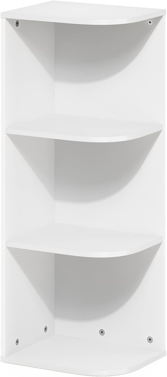 Furinno PASIR Book Shelf, 3-Tier Corner Bookshelf, Open Shelves Bookcase 9.3 x by Furinno-FitsYourSpaceFitsYourBudget