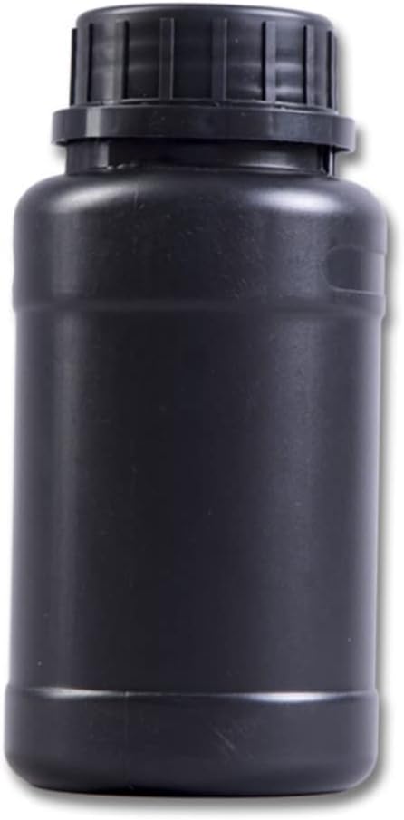 ULTECHNOVO 4pcs Black Plastic Storage Bottles Hdpe Light- Containers by ULTECHNOVO
