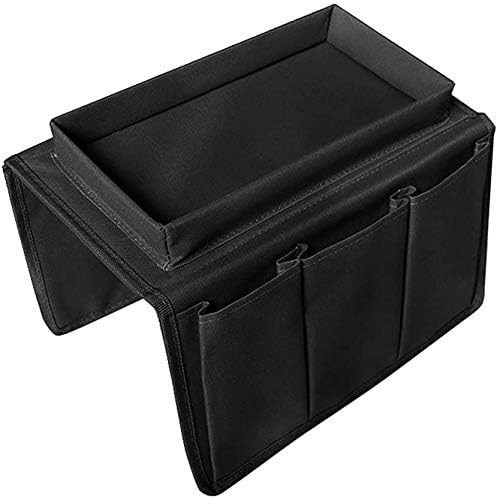Sofa Armrest Organizer with Cup Holder Tray 6 Pockets TV Remote Control - Image 3