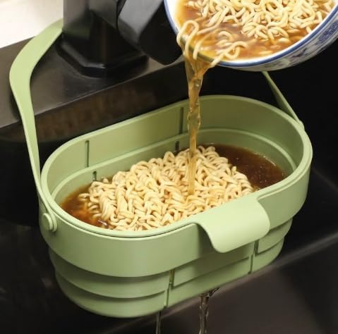 Foldable Hanging Kitchen Sink Drain Basket, No-Drill Kitchen Sink Strainer - Image 6