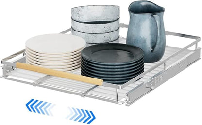 Expandable Sliding Basket Drawer, Pull-Out Cabinet Organizer, Heavy Duty Slide by PerfectdesignforyourHOME