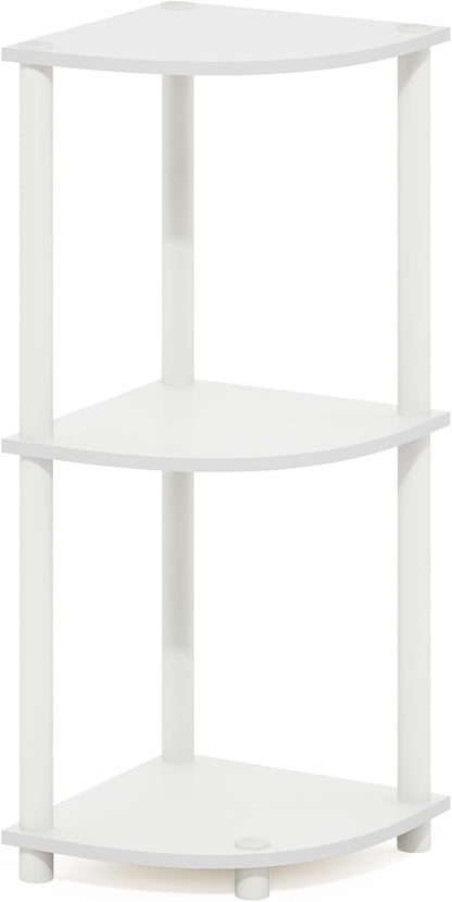 Furinno Turn-N-Tube Corner Shelf, 3-Tier Corner Bookshelf, Display Storage - Image 5