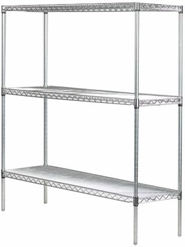 Omega 18" Deep x 48" Wide x 63" High 3 Tier Gray Starter Shelving Unit by OmegaProductsCorporation