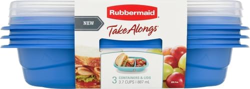 Rubbermaid TakeAlongs Sandwich Food Storage Containers, 3.7 Cup, Colors may vary - Image 2