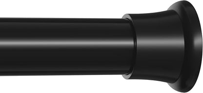 Black Shower Curtain Rod, 32-76 Inches, 7/8 Inch Diameter, 1 Pack | Adjustable by HAOYUNTE