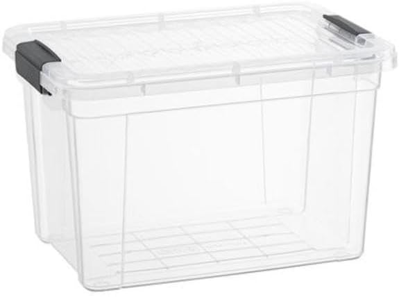 Superio Clear Storage Box with Lid, 2.5 Quart Plastic Container Bins by Superio