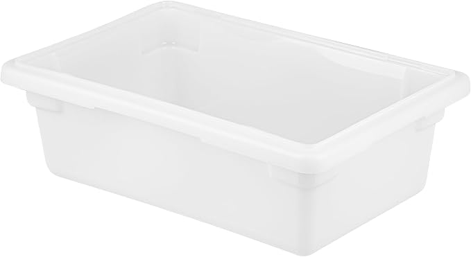 Restaurantware Food Storage Container 1 Pack of 18 x 12 x 6 Inch White Plastic - Image 2