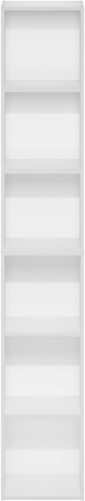 Furinno PASIR Book Shelf, 6-Tier Bookcase, Tall Standing Bookshelf, Open - Image 8