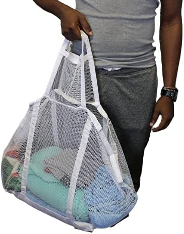 Large Soft Nylon Mesh Laundry Basket - Image 2