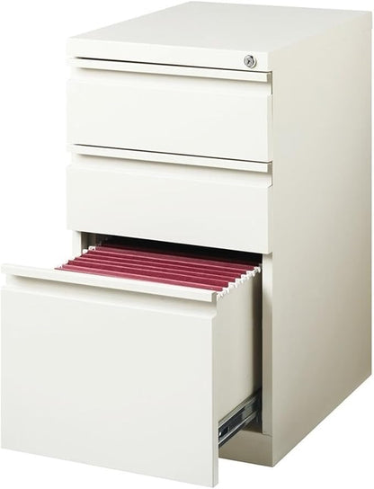 Pemberly Row 3 Drawers 27.75" Vertical White Metal Filing Cabinet Lockable - Image 6