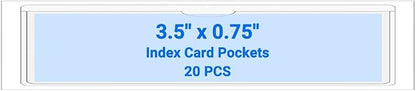20 PCS Clear Self Adhesive Plastic Label Pockets, Top Loading Business & by Kvatr-X