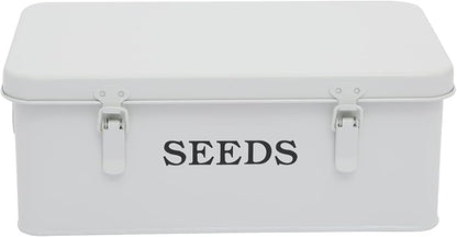 Seed Storage Box Metal Seed Container Seed Packet Storage Organizer, Seed by Gdfjiy
