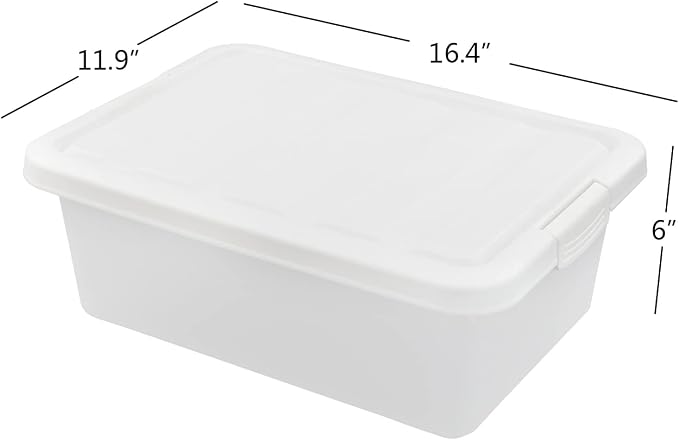 14 Quart Clear Storage Box, Underbed Plastic Latch Box - Image 3