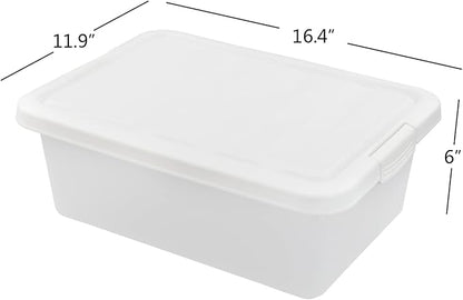 14 Quart Clear Storage Box, Underbed Plastic Latch Box - Image 3