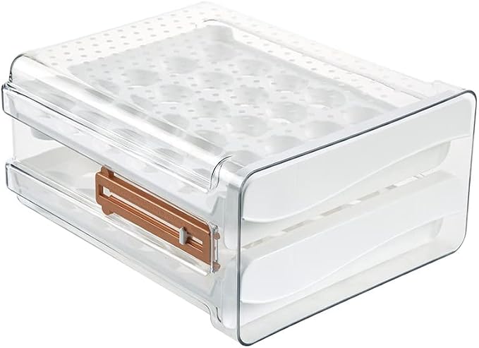 Sooyee Egg Holder for Fridge, 2 Drawers 60 Eggs | Eggs Organizer for - Image 7